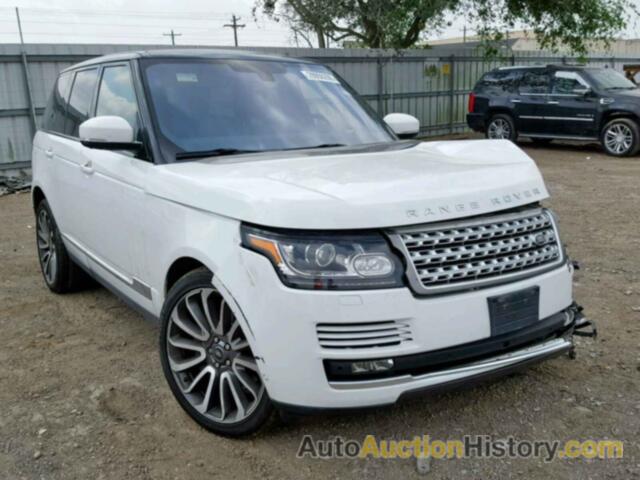 2016 LAND ROVER RANGE ROVER SUPERCHARGED, SALGS2EF2GA274640