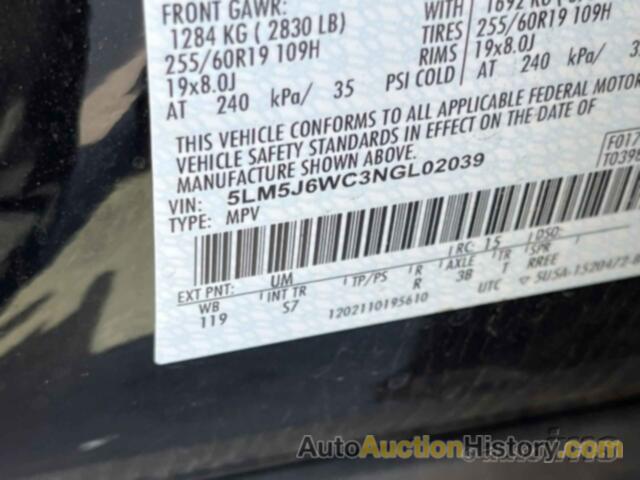 LINCOLN AVIATOR, 5LM5J6WC3NGL02039